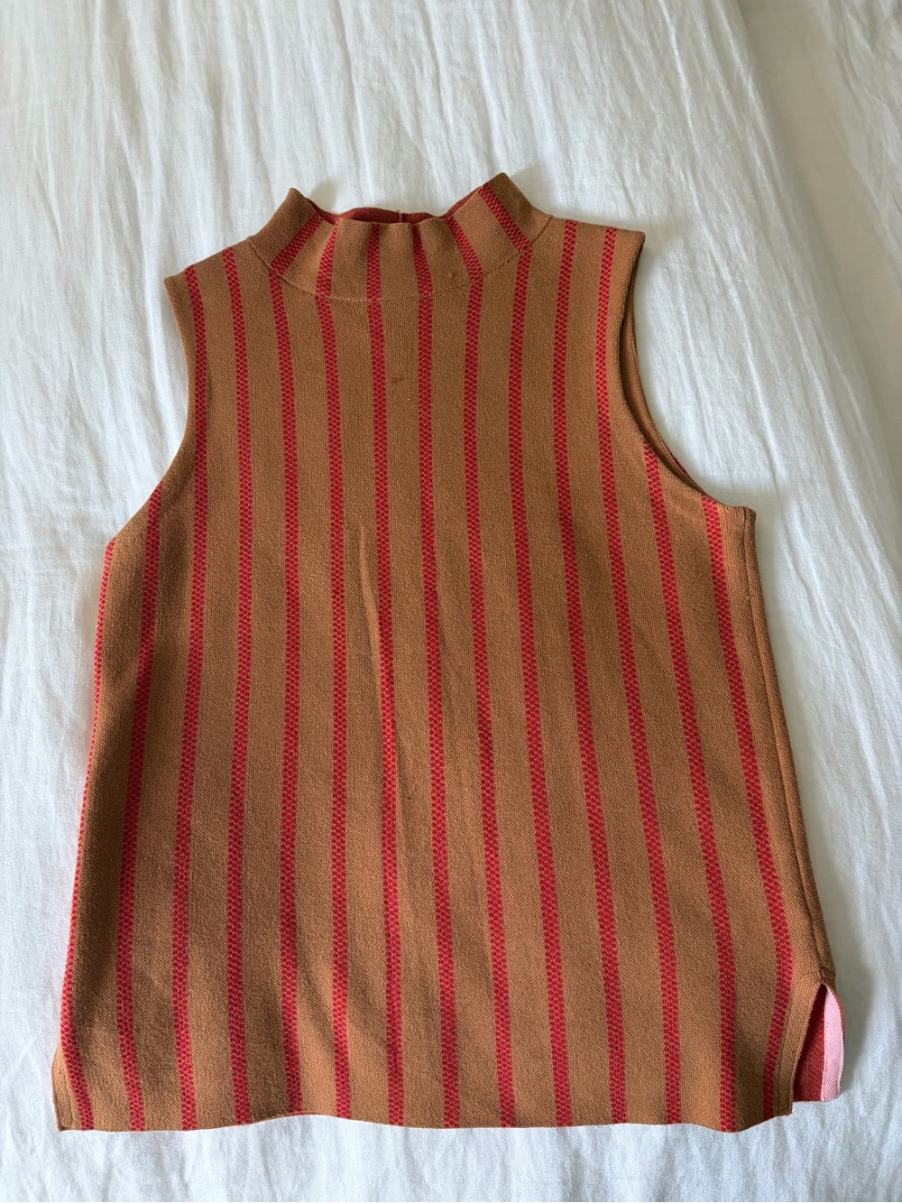 Anthropologie Striped Mock Neck Tank Top